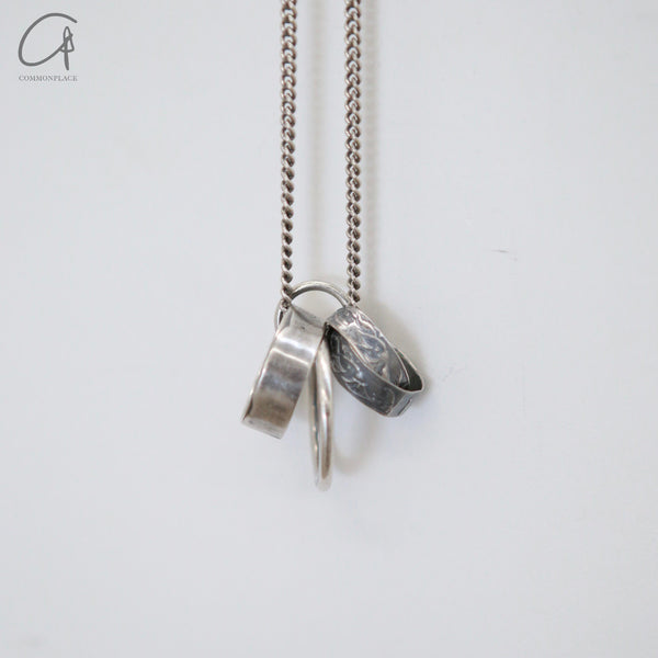 GOTI Multi-ring Necklace 925 Silver Handmade in Italy GT-CN569-0 CN196